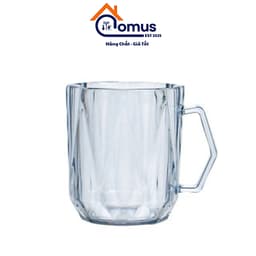 Cốc Nhựa Trong Suốt Hình Vương Miện, Ly Uống Nước, Cà Phê, Pha Trà Cao Cấp VIỆT NHẬT 6388 - DOMUS 6