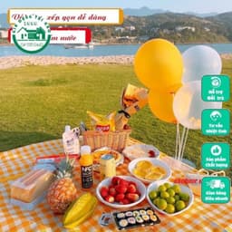 Thảm dã ngoại picnic hoạt tiết, thích hợp đi du lịch, đi phượt chụp ảnh, bạt trải cắm trại gấp gọn VOICON-[TV01] 3