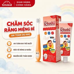 Combo Bàn Chải Sợi Tơ Mềm Và Kem Đánh Răng Thảo Dược Ích Nhi Cho Bé Dưới 6 Tuổi 50g 1