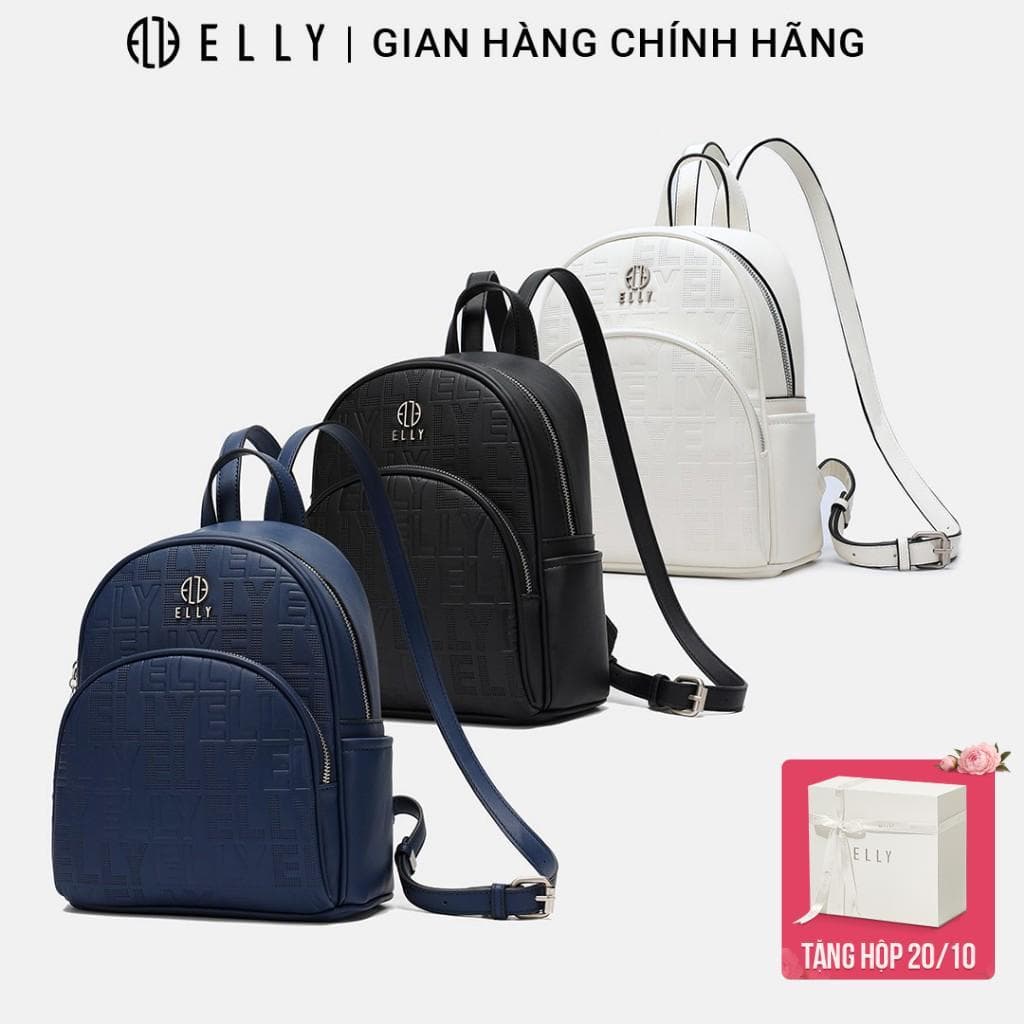 [Tặng hộp 20.10] Balo Nữ Thời Trang ELLY EBH72 Da Tổng Hợp Cao Cấp Thiết Kế Thanh Lịch Hiện Đại