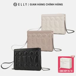 [Tặng hộp 20.10] Clutch nữ ELLY EC65 ví cầm tay da thật cao cấp đeo chéo đeo vai dự tiệc sang trọng 1
