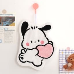 Khăn Lau Tay Hình Gấu Dễ Thương Có Móc Treo 3D Mềm Mịn Thấm Hút Nước Trang Trí Nhà Bếp Phòng Tắm 2