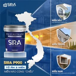 Sơn Chống Thấm P900 SIRA 1KG - Bảo Vệ Tường Đứng, Sàn Âm, Tường Cũ và Mới, Sân Thượng Kém Đi Lại 6