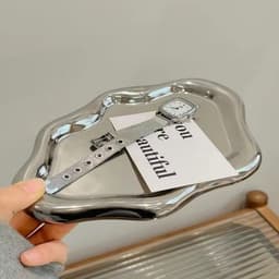 UUMIR Khay đựng đồ trang sức UUMIR, Tấm lưu trữ Mini bằng nhựa, Tấm trưng bày trang sức hình đám mây sang trọng nhẹ Đồng hồ / Lưu trữ chìa khóa 9