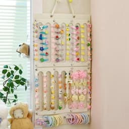 Giá Đỡ Kẹp Tóc / Nơ Treo Tường Kích Thước Lớn Tiết Kiệm Không Gian Trang Trí Phòng Bé Gái 6