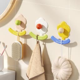 Móc dán tường chịu lực 5kg, miếng siêu dính, móc dán chịu lực loại tốt decor hiện đại hình hoa VOICON-[NHI66] 6