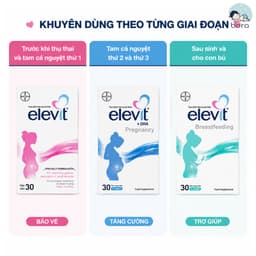 Thực phẩm bảo vệ sức khỏe Elevit hỗ trợ cho phụ nữ giai đoạn trước trong khi mang thai và sau sinh, 1 hộp 30 Viên 6