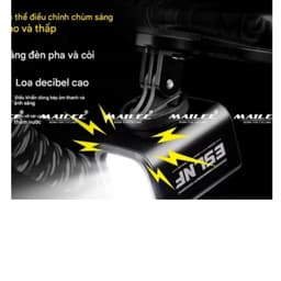 Đèn Xe Đạp Có Còi 2in1  ESLNF 800LM 2400mAh  Sạc Type-C, Chống Nước, Đèn Pha Siêu Sáng Vỏ Nhôm Đi Đêm Cực Rõ 5