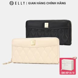 [Tặng hộp 20.10] Ví nữ ELLY EVH68 da tổng hợp cao cấp ví cầm tay dài thời trang chính hãng 1