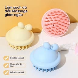 Bàn Chải Gội Đầu Silicone Massage Da Đầu, Lược Gội Đầu Làm Sạch Tóc 1
