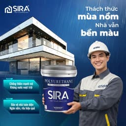 Sơn Chống Thấm P900 SIRA 1KG - Bảo Vệ Tường Đứng, Sàn Âm, Tường Cũ và Mới, Sân Thượng Kém Đi Lại 7