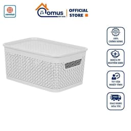 Giỏ Nhựa Chữ Nhật Có Nắp Đậy Việt Nhật Hokori 3336/37/38, Giỏ Đựng Quần Áo Bánh Kẹo Đồ Nhà Bếp 1