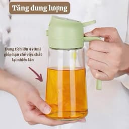 Bình xịt dầu ăn  Bình thủy tinh xịt dầu ăn phun sương có thể phun hoặc rót 2