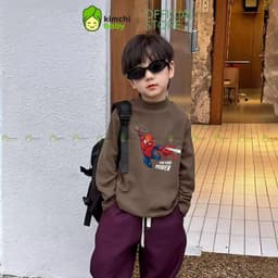 [10-29KG] Áo giữ nhiệt bé trai cao cấp KIMCHIBABY cổ cao 3p DÀY MỊN SIÊU ẤM dài tay cho bé mặc thu đông ACL601 2