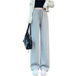 [ Rẻ Vô Địch ] Quần Dài Ống Rộng Cạp To Chất Nỉ 2 Da Hàn Quốc Eo Cao Tôn Dáng TROUSERRER 7