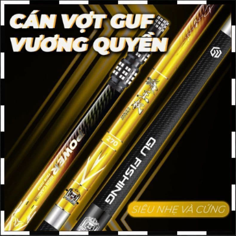 Cán Vợt GUF Vương Quyền Săn Hàng ( Vàng Đen )