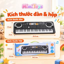 Đàn Piano Điện Tử 61 Phím Thông Minh Cho Trẻ Em MimiToys - Có Mic, Sạc Và 16 Tone Nhạc, 1 Loa Nhiều Chức Năng 6