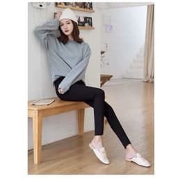 Xả Hàng Quần dài  legging nữ lót lông dày cạp cao ôm body 30 -48Kg, quần giữ nhiệt lót nỉ ấm mùa đông TO2 5