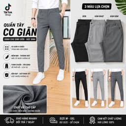 Quần Tây Nam Co Giãn 4 Chiều Urban Flex Form Slimfit Chuẩn Mặc Đi Học, Đi Làm Chất Liệu Cotton 1
