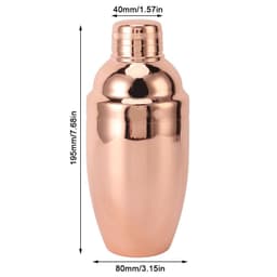 Bình lắc Cocktail ZAOFAHUA, Bình lắc uống nước vàng hồng 500ml, Máy rửa chén bằng thép không gỉ 304 chuyên nghiệp Máy trộn lắc thanh an toàn tại nhà 2