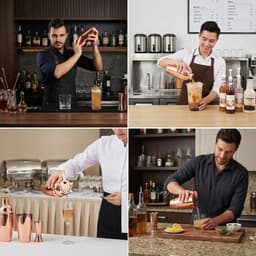 Bình lắc Cocktail ZAOFAHUA, Bình lắc uống nước vàng hồng 500ml, Máy rửa chén bằng thép không gỉ 304 chuyên nghiệp Máy trộn lắc thanh an toàn tại nhà 3