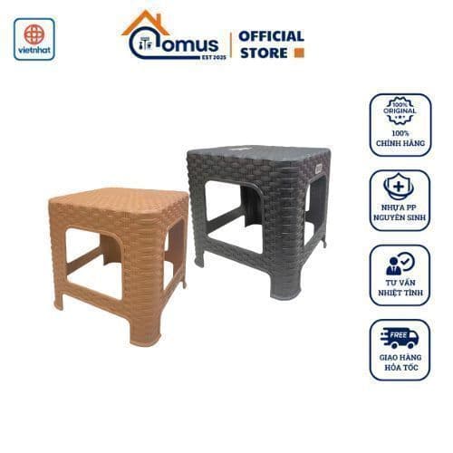 Ghế Nhựa Đan Mây Lùn TADAHOME, Ghế Cafe, Trà Chanh, Vỉa Hè, Bền Đẹp, Dễ Vệ Sinh - DOMUS