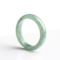 Ngọc bích Grade‑A Miến Điện Jade Nhẫn Ngọc Bích Nước Xanh Dải Rộng Có Giấy Chứng Nhận Nhẫn Nữ Ngón Út Trang Sức 7