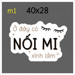 Sticker Decal Dán Kính Chống nước - Decal Nail mi gội size A3 (7722) 4