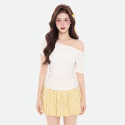 Áo Thun Nữ Kiểu Lệch Vai Tay Cánh Dơi Dây Buộc Nơ Sau Lưng A5160 7