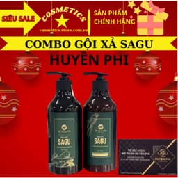 Combo Dầu Gội Xả Gừng Sâm SAGU Huyền Phi Ngăn Rụng Tóc, Kích Thích Mọc Tóc 1
