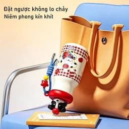 Bình Giữ Nhiệt Hoạt Hình 3D 500ml Inox 316 Dễ Thương Có Dây Đeo VOICON-CU22 Giữ Nóng Lạnh An Toàn Cho Học Sinh 4