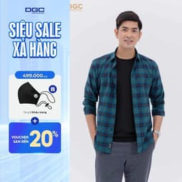 Áo sơ mi dài tay nam DGC Dáng suông Regular, Phong Cách Trẻ Trung Năng Động - SASDBC41M 1
