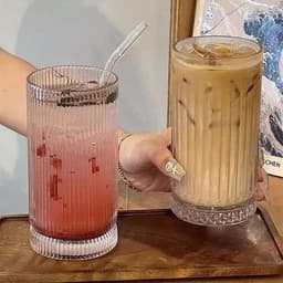 COMBO 6 LY THUỶ TINH ĐẾ KIM CƯƠNG | LY TRÀ SỮA | LY TRÀ TRÁI CÂY | DUNG TÍCH 450ML 5