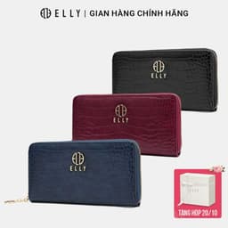 [Tặng hộp 20.10] Ví da nữ ELLY EVH111 ví cầm tay da tổng hợp cao cấp nhiều ngăn thời trang thanh lịch 1
