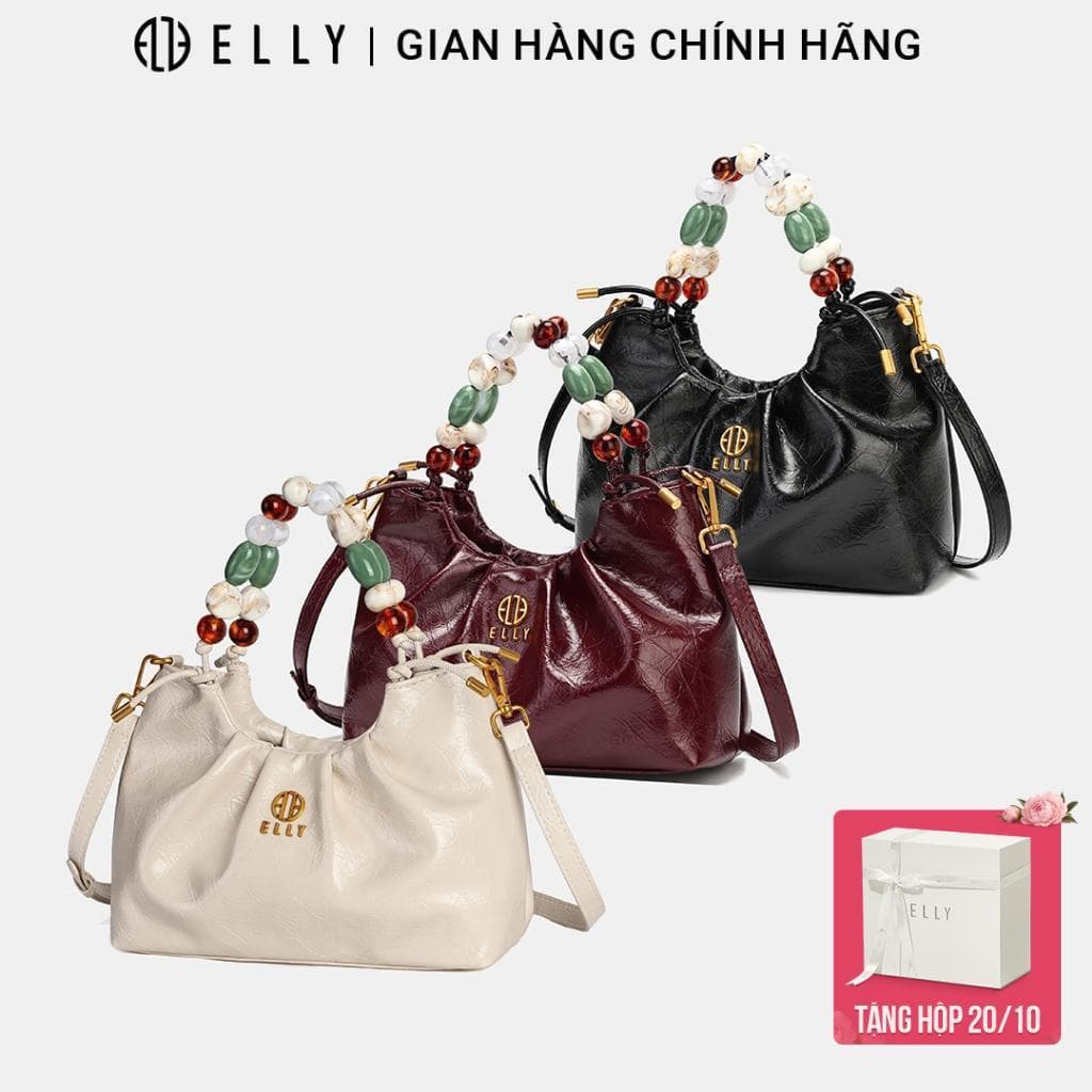 [Tặng hộp 20.10] Túi xách nữ ELLY EL422 da tổng hợp cao cấp túi xách tay đeo vai đeo chéo