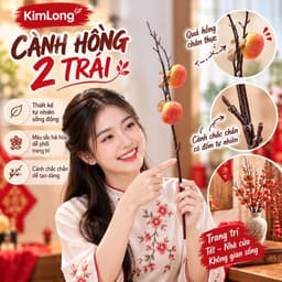 Cành Hồng Nhân Tạo Tết: Trang Trí Phòng Khách Rực Rỡ Với Hoa Giả Bình Hoa Đẹp Ngày Tết 1