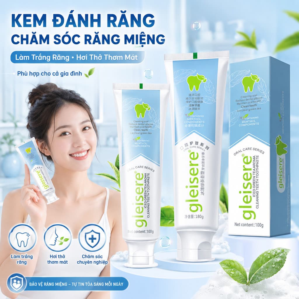 🔥Giá sốc🔥Kem đánh răng chăm sóc răng miệng chuyên nghiệp / Phù hợp cho cả gia đình / Làm trắng răng / Hơi thở thơm mát