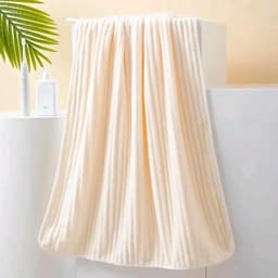 Khăn Tắm cho người lớn, thấm hút, mềm mại và không rụng lông, khăn gia đình nam nữ cỡ lớn(70x140cm) 4