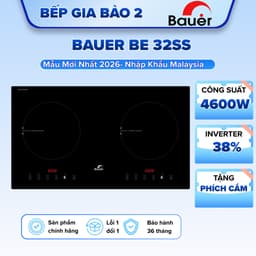 Bếp từ Bauer BE 32SS Bếp điện từ âm Inverter tiết kiệm điện, Nhập khẩu Malaysia 1