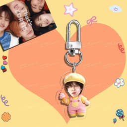 Móc khóa K-pop dễ thương, thiết kế hình mặt em bé, JUHOON, SEONGHYEON, JAMES MARTIN, phù hợp để treo trên túi xách, th 4