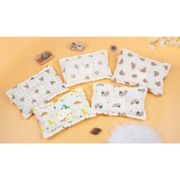 Gối Lõm Xô Muslin Cho Bé Sơ Sinh - Gối Nằm Chống Bẹp Đầu Cho Bé 4
