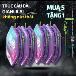 Trục Câu Đài Không Nút Thắt QIANLILAI Dây Trục Tím Buộc Sẵn Tàng Hình Cao Cấp, Tải Cá Tốt, Đủ Size  1