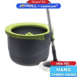 Bộ cây lau nhà Lock&Lock xoay tay mini Ettom bằng thép không gỉ ETM498, Màu xám bạc, Hàng chính hãng - JoyMall 2