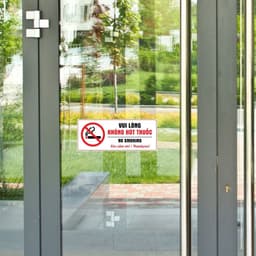 [Hỏa Tốc] Decal Dán "Vui Lòng Không Hút Thuốc - No Smoking" Chống Thấm Nước, Bền Đẹp 5