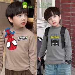 [10-29KG] Áo giữ nhiệt bé trai cao cấp KIMCHIBABY cổ cao 3p DÀY MỊN SIÊU ẤM dài tay cho bé mặc thu đông ACL601 3