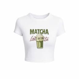 Size free 28-45KG Áo thun nữ CROPTOP co giãn họa tiết - hình chữ MÁT CHA 4