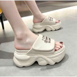 DÉP BM QUAI DA QUAI NGANG IN SỐ CAO 9CM CAO CẤP, XINH XINH N09 4