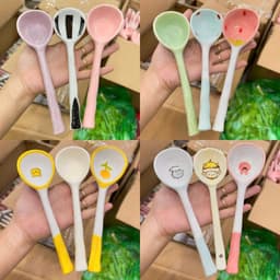 Bán Lẻ Thìa/muỗng Gốm Sứ CERAMIC - nhiều họa tiết giao ngẫu nhiên- Nhỏ xinh mà đầy tinh tế 2