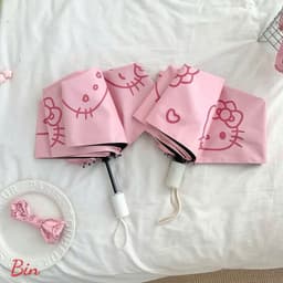 🌂 Ô (DÙ) GẤP GỌN HELLO KITTY – PHỤ KIỆN XINH XẮN CHO MỌI THỜI TIẾT 🌂 8