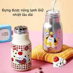 Bình Giữ Nhiệt Hoạt Hình 3D 500ml Inox 316 Dễ Thương Có Dây Đeo VOICON-CU22 Giữ Nóng Lạnh An Toàn Cho Học Sinh 5